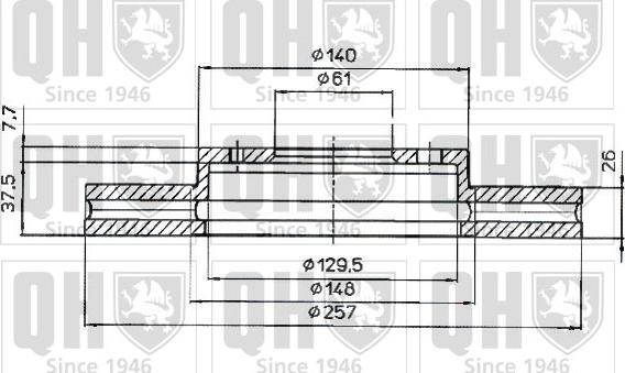 Quinton Hazell BDC4618 - Тормозной диск autospares.lv