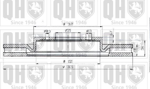 Quinton Hazell BDC4683 - Тормозной диск autospares.lv