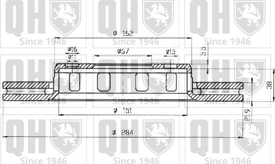 Quinton Hazell BDC4638 - Тормозной диск autospares.lv