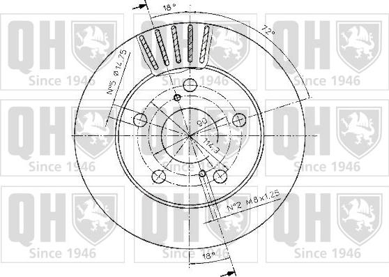 Quinton Hazell BDC4849 - Тормозной диск autospares.lv