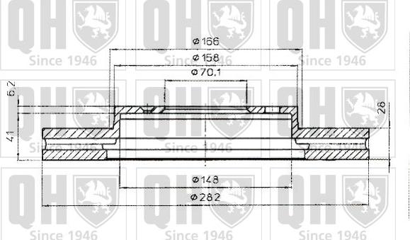 Quinton Hazell BDC4844 - Тормозной диск autospares.lv