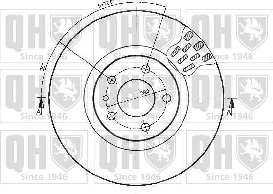 Quinton Hazell BDC4355 - Тормозной диск autospares.lv