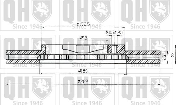 Quinton Hazell BDC4358 - Тормозной диск autospares.lv