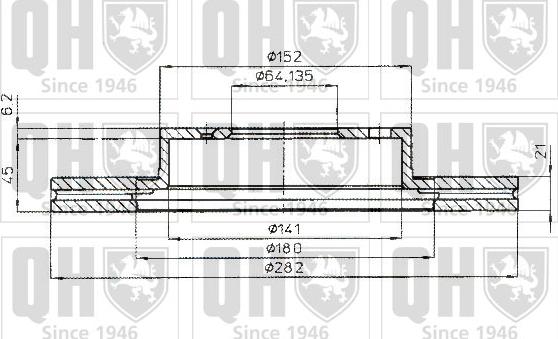 Quinton Hazell BDC4313 - Тормозной диск autospares.lv