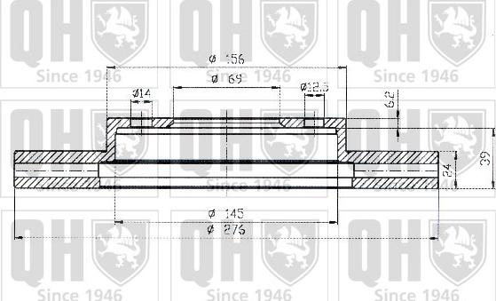 Quinton Hazell BDC4382 - Тормозной диск autospares.lv