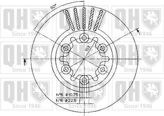 Quinton Hazell BDC4247 - Тормозной диск autospares.lv