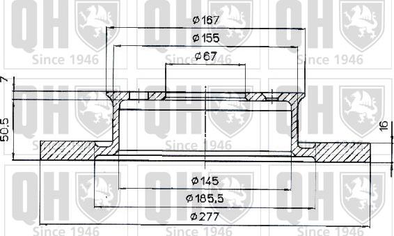 Quinton Hazell BDC4267 - Тормозной диск autospares.lv