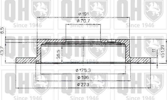 Quinton Hazell BDC4798 - Тормозной диск autospares.lv