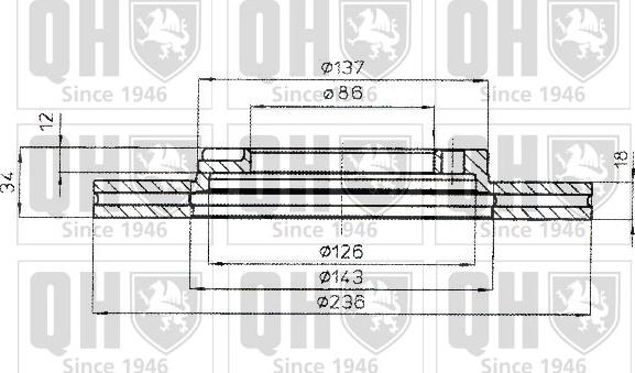 Quinton Hazell BDC4793 - Тормозной диск autospares.lv