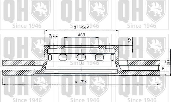 Quinton Hazell BDC4788 - Тормозной диск autospares.lv