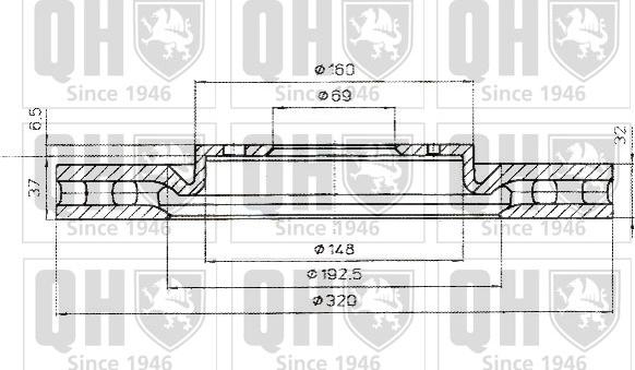 Quinton Hazell BDC5064 - Тормозной диск autospares.lv