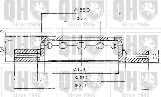 Quinton Hazell BDC5016 - Тормозной диск autospares.lv