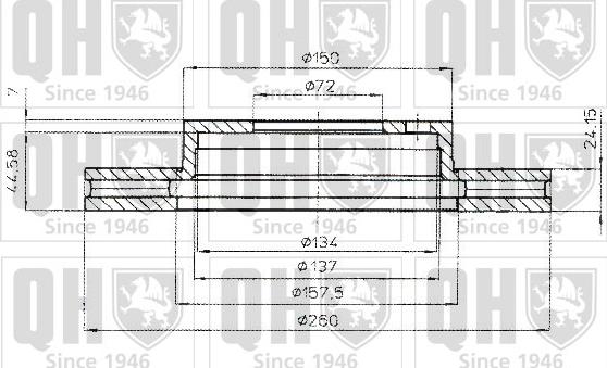 Quinton Hazell BDC5156 - Тормозной диск autospares.lv