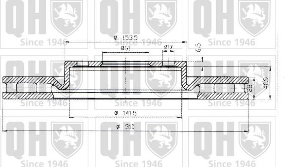 Quinton Hazell BDC5158 - Тормозной диск autospares.lv