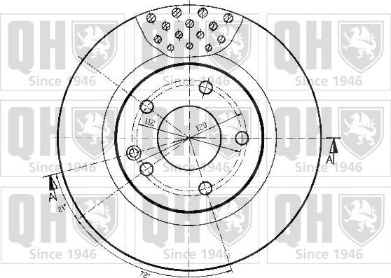 Quinton Hazell BDC5168 - Тормозной диск autospares.lv