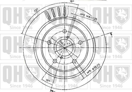 Quinton Hazell BDC5187 - Тормозной диск autospares.lv