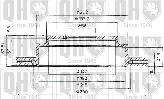 Quinton Hazell BDC5187 - Тормозной диск autospares.lv