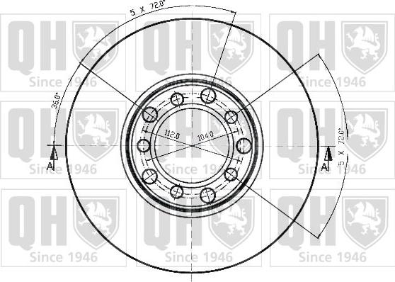 Quinton Hazell BDC1060 - Тормозной диск autospares.lv