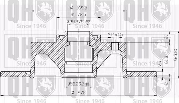 Quinton Hazell BDC1029 - Тормозной диск autospares.lv