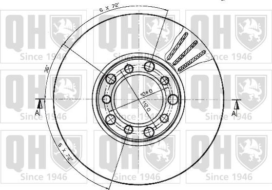 Quinton Hazell BDC1073 - Тормозной диск autospares.lv