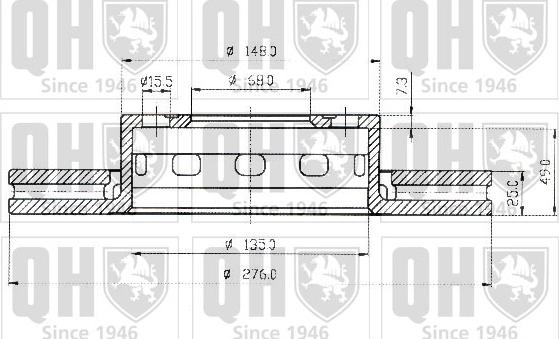 Quinton Hazell BDC3908 - Тормозной диск autospares.lv