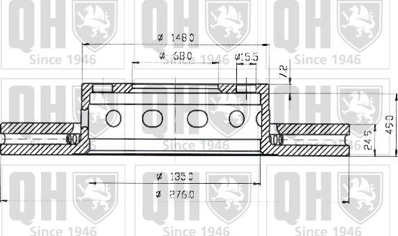 Quinton Hazell BDC3936 - Тормозной диск autospares.lv