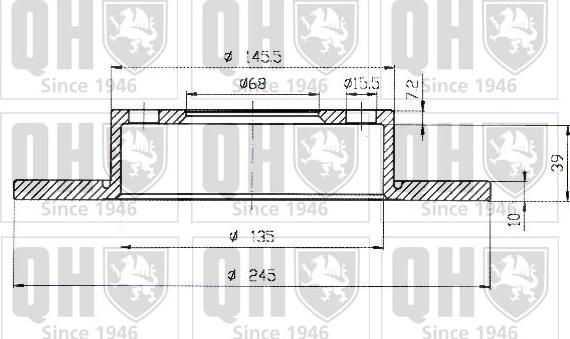 Quinton Hazell BDC3932 - Тормозной диск autospares.lv