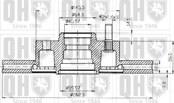 Quinton Hazell BDC3458 - Тормозной диск autospares.lv