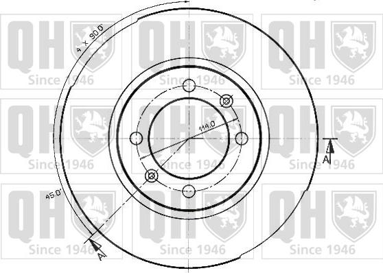 Quinton Hazell BDC3453 - Тормозной диск autospares.lv