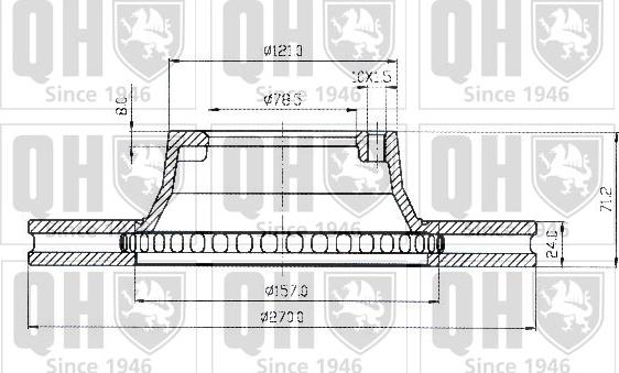 Quinton Hazell BDC3466 - Тормозной диск autospares.lv