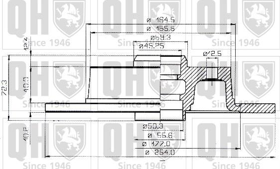 Quinton Hazell BDC3594 - Тормозной диск autospares.lv