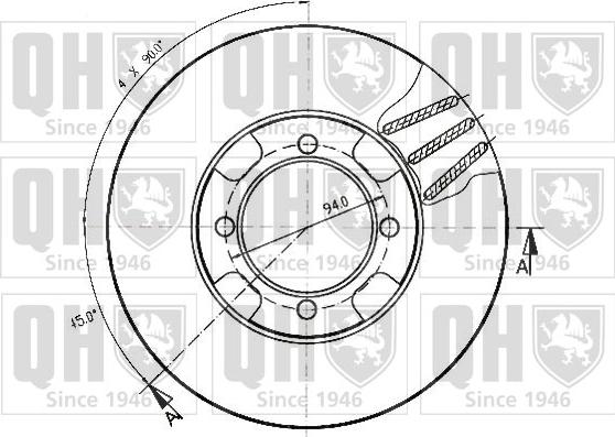 Quinton Hazell BDC3595 - Тормозной диск autospares.lv