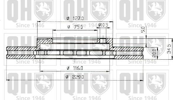 Quinton Hazell BDC3595 - Тормозной диск autospares.lv