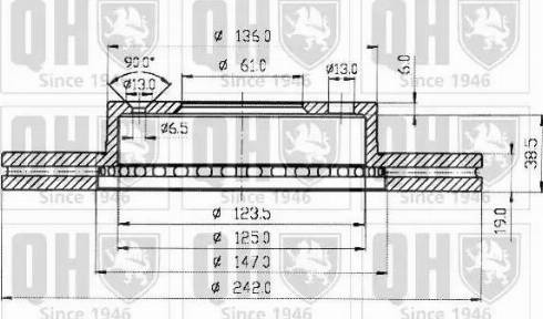 Quinton Hazell BDC3591 - Тормозной диск autospares.lv