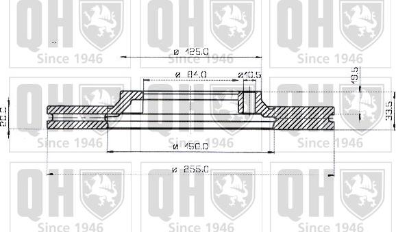 Quinton Hazell BDC3598 - Тормозной диск autospares.lv