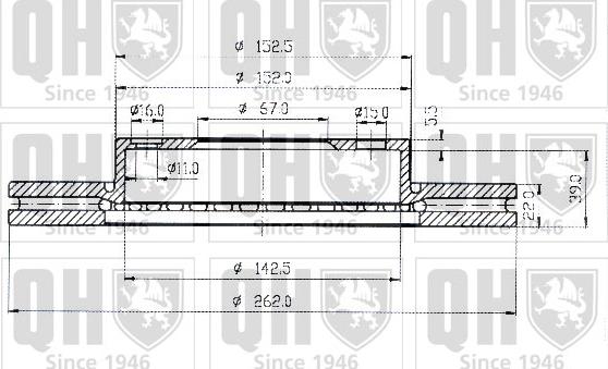 Quinton Hazell BDC3597 - Тормозной диск autospares.lv