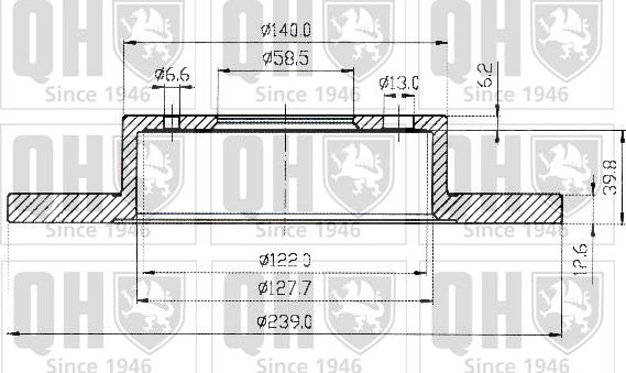 Quinton Hazell BDC3500 - Тормозной диск autospares.lv