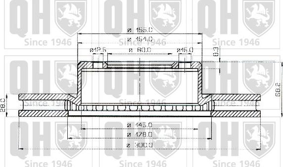 Quinton Hazell BDC3507 - Тормозной диск autospares.lv