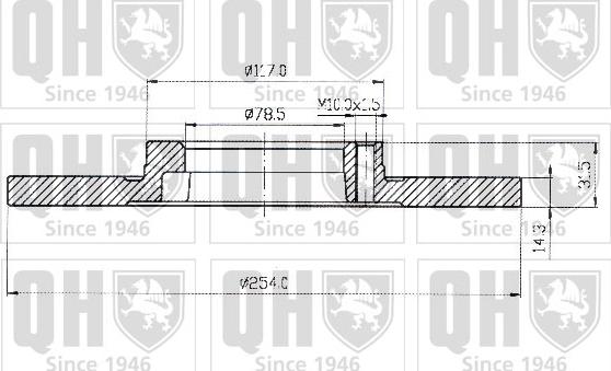 Quinton Hazell BDC3519 - Тормозной диск autospares.lv