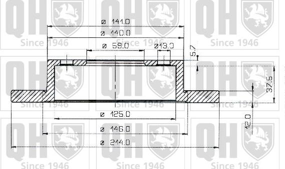 Quinton Hazell BDC3580 - Тормозной диск autospares.lv