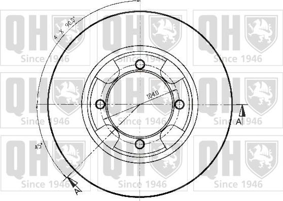 Quinton Hazell BDC3533 - Тормозной диск autospares.lv