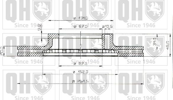 Quinton Hazell BDC3537 - Тормозной диск autospares.lv