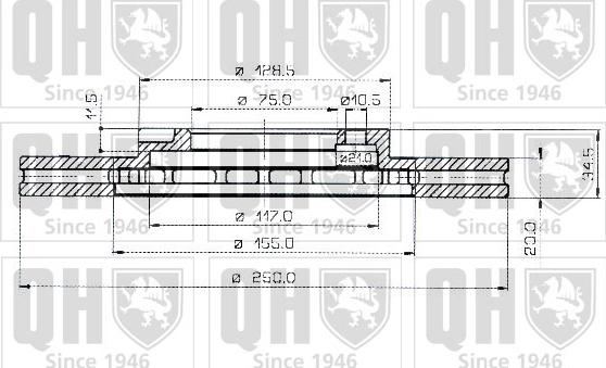 Quinton Hazell BDC3529 - Тормозной диск autospares.lv