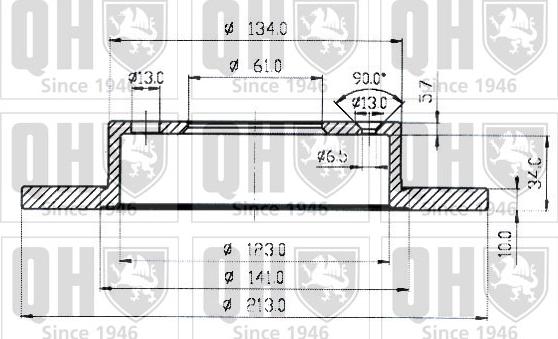 Quinton Hazell BDC3524 - Тормозной диск autospares.lv