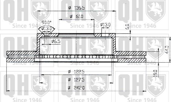 Quinton Hazell BDC3526 - Тормозной диск autospares.lv