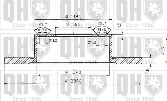 Quinton Hazell BDC3693 - Тормозной диск autospares.lv