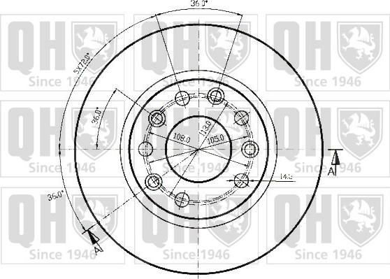 Quinton Hazell BDC3693 - Тормозной диск autospares.lv