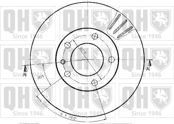 Quinton Hazell BDC3641 - Тормозной диск autospares.lv