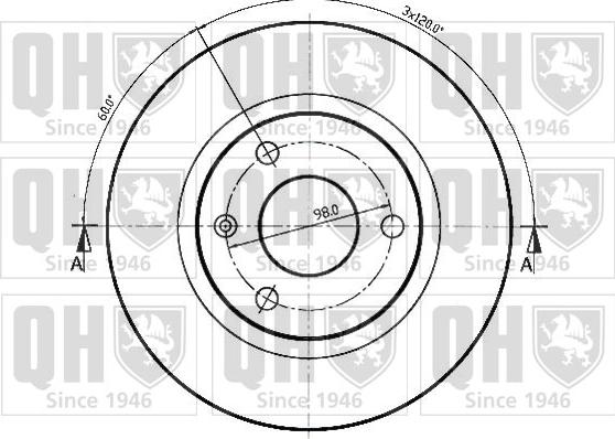 Quinton Hazell BDC3647 - Тормозной диск autospares.lv