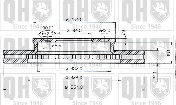 Quinton Hazell BDC3657 - Тормозной диск autospares.lv